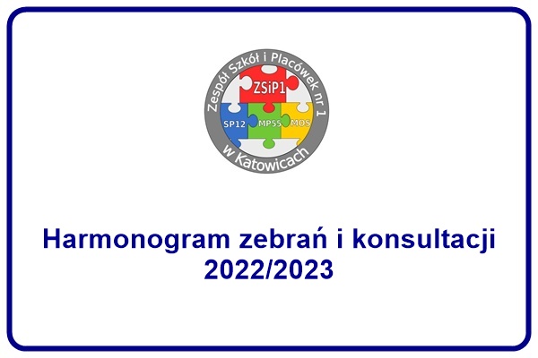 Harmonogram zebrań i konsultacji 2022/2023