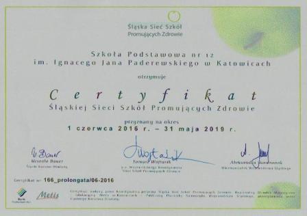 Certyfikat prolongata